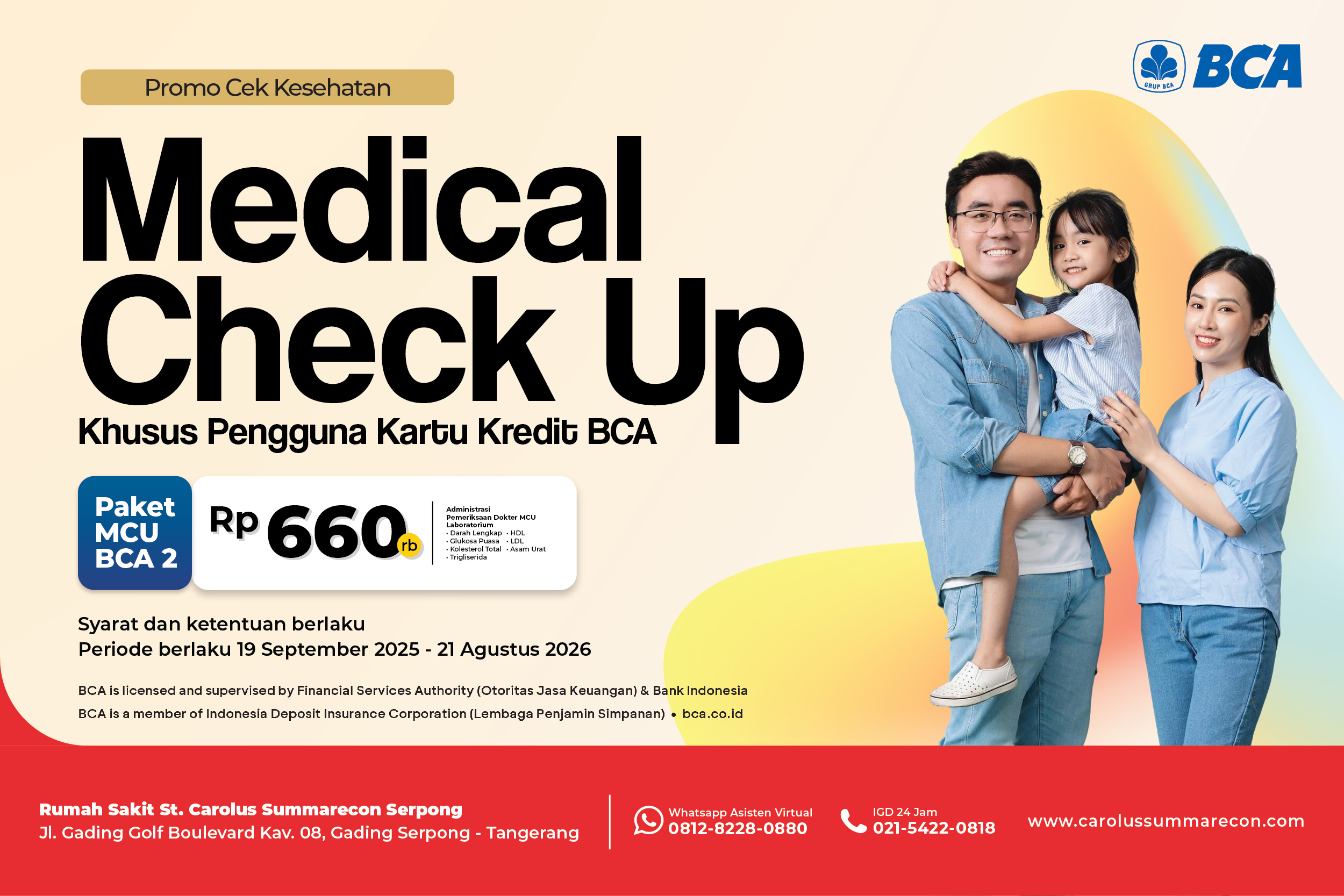 Paket MCU BCA 2 Medical Check Up