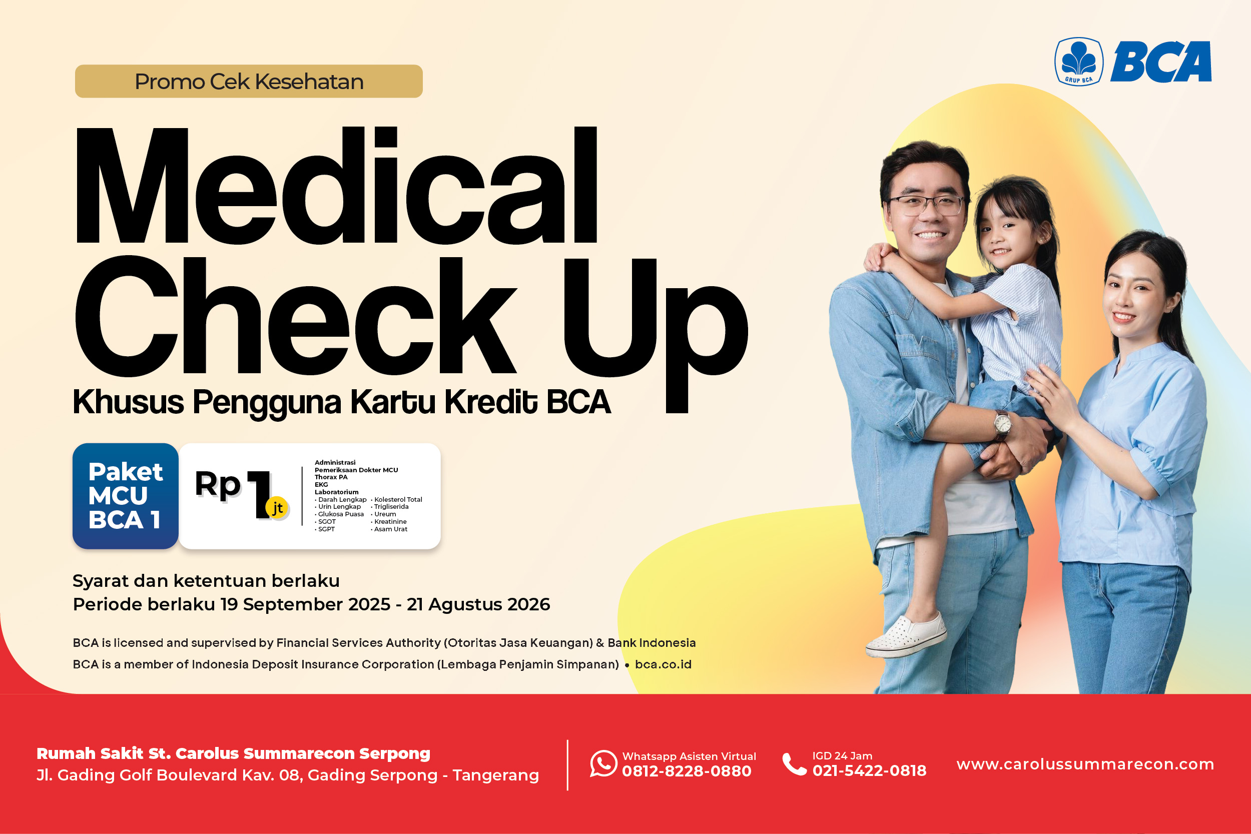 Paket MCU BCA 1 Medical Check Up